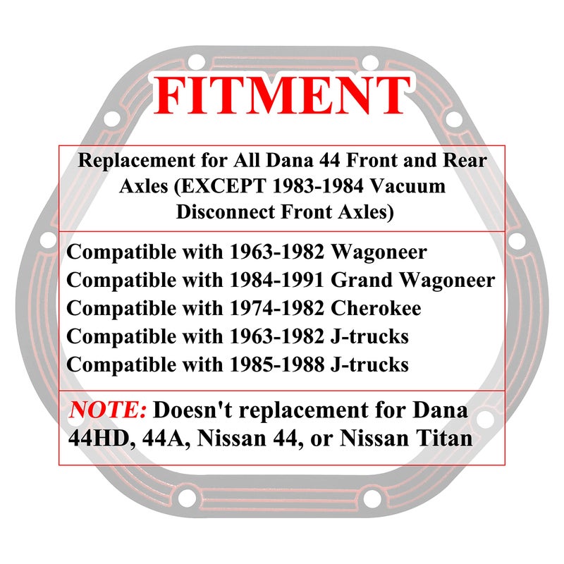 GREATUS LLR-D044 Differential Cover Gasket Compatible with Dana 44 Axles Drivetrain Sealing - 2PCS - Image 3
